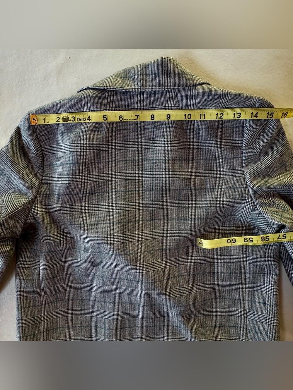 Madewell Caldwell Double Breasted Blazer Peaked Lapel Edition Suiting Glen Plaid - Picture 13 of 17